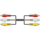 [112074] AV:Link 3 Metre 3RCA Plug to 3RCA Plug Audio/Video Lead 26288