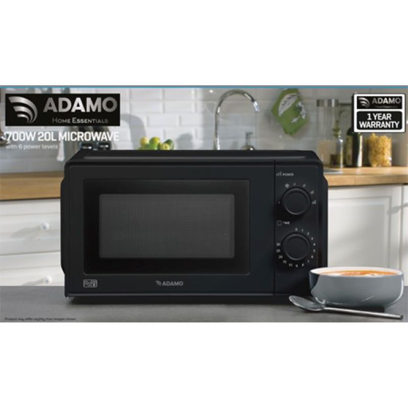 Adamo 700w Black Microwave