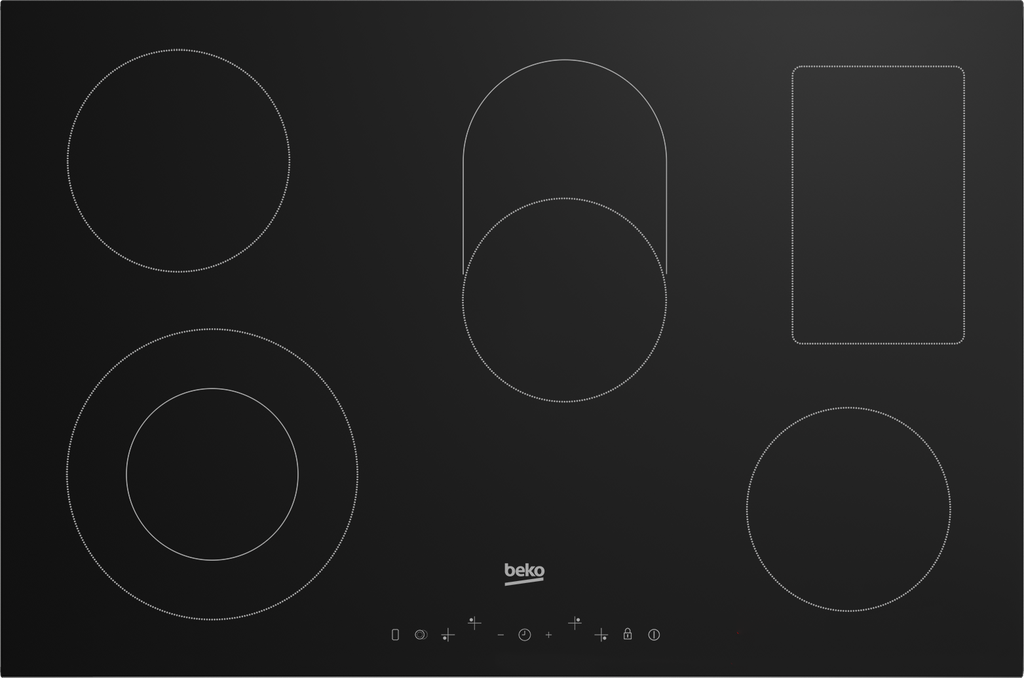 [HIC85402T] Beko 5 Ring 80cm Trimless Touch Control Ceramic Hob