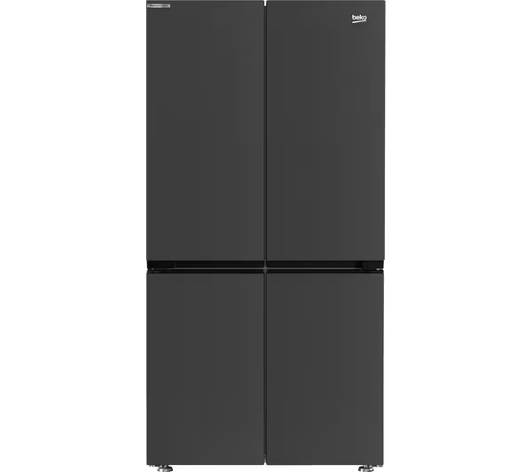 Beko American Style 4-Door Fridge Freeze with HarvestFresh™ | Black Steel