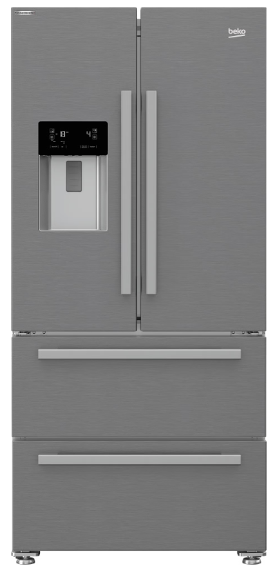 [GNE460520DVPX] Beko American Style 4-Door Fridge Freeze with HarvestFresh™ | S/Steel