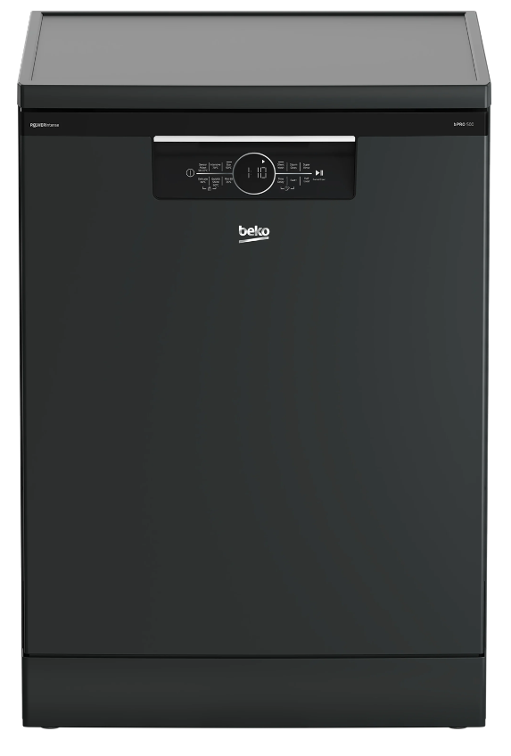 Beko Anthracite 14 Place Free Standing Dishwasher with PowerIntense