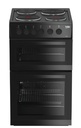 Beko Black 50cm Twin Cavity Solid Plate Cooker