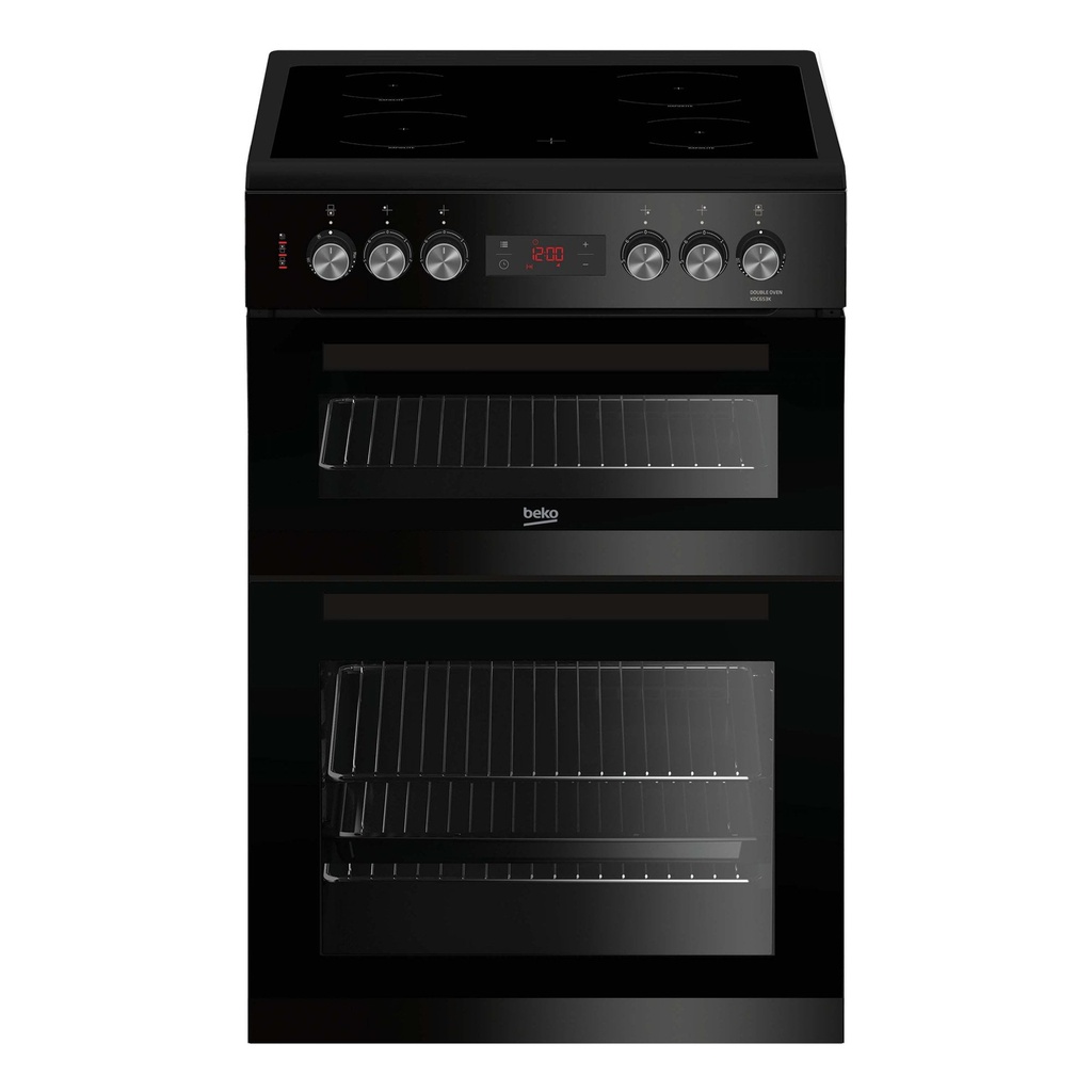 [KDC653K] Beko Black 60cm Double Oven Ceramic Cooker