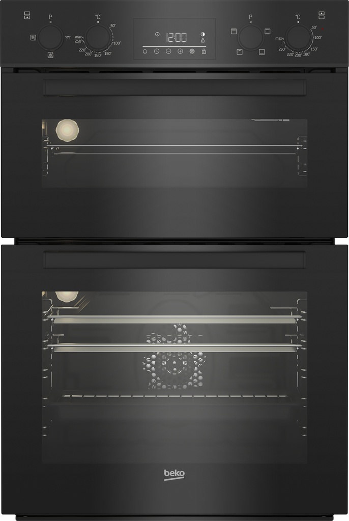 Beko Black Built In Double Oven