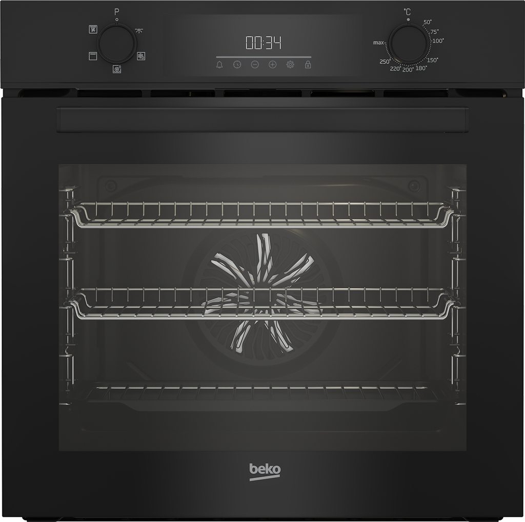 Beko Black Built In Single Fan Oven c/w Timer