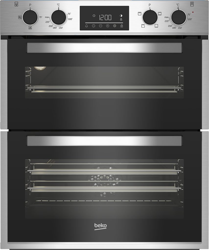 [BBTF26300X] Beko S/Steel Built Under Counter Double Oven