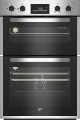 [BBDF26300X] Beko Stainless Steel Built-In Double Oven