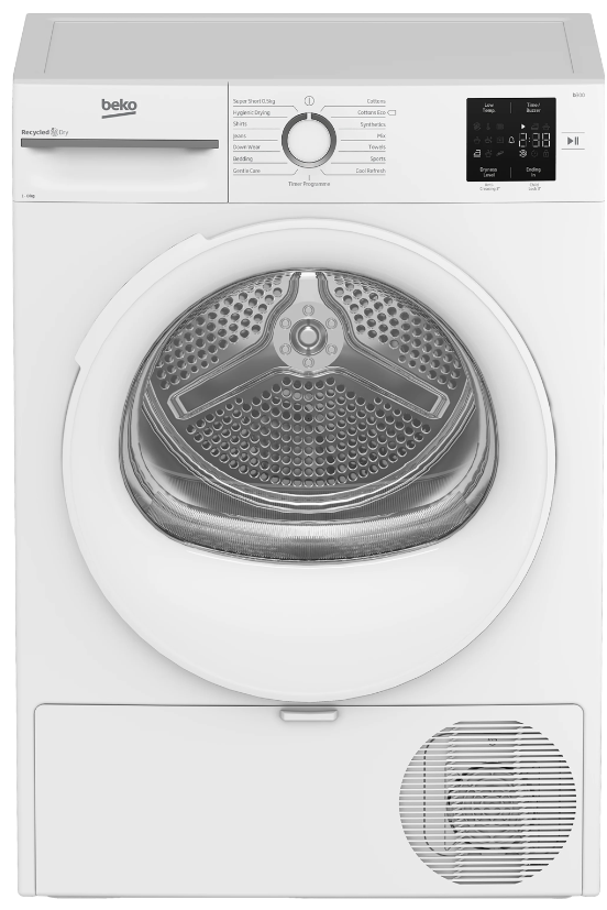 [BM3T3822W] Beko White 8kg Heat Pump Tumble Dryer