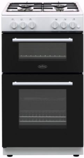 [BFSG51TCWHLPG] Belling 50cm White Twin Cavity LPG Gas Cooker