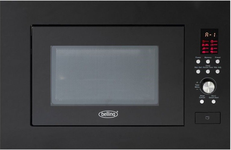 [BIM60BLK] Belling Black 900w Built In Microwave