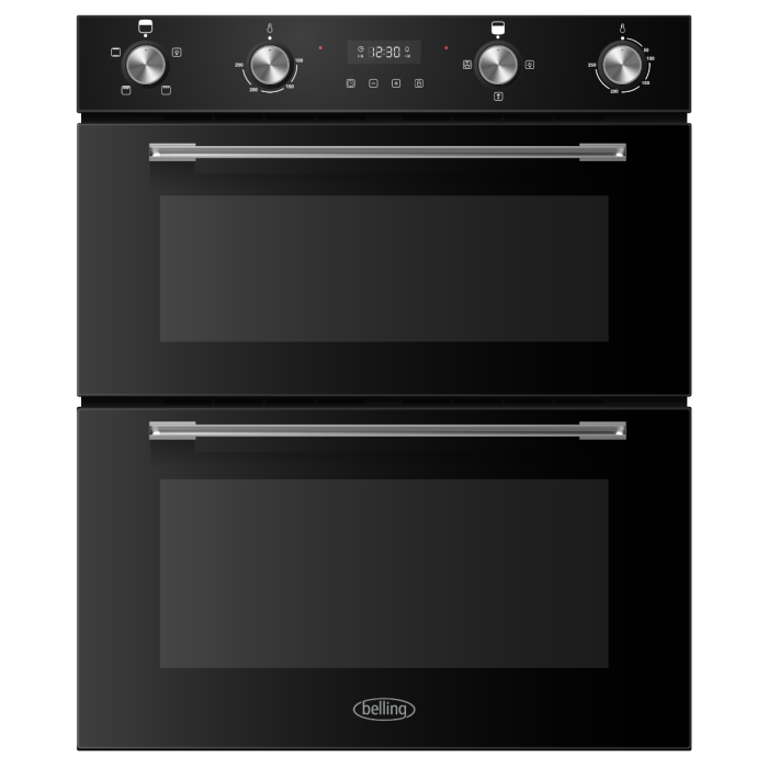 Belling Black Built Under Counter Double Oven