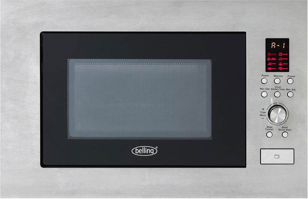 Belling S/Steel 900w Built In Microwave