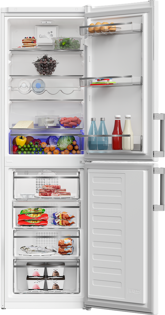 [KGM4574V] Blomberg White Frost Free 55cm Fridge Freezer with VitaminCare+