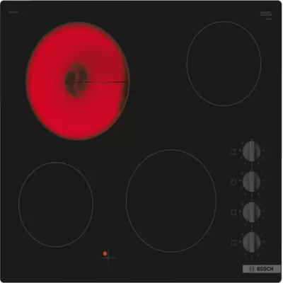 [PKE611CA3E] Bosch 4 Ring Rotary Controls Ceramic Hob | 60cm