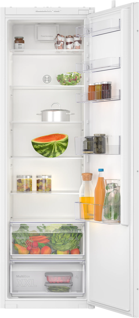 [KIR81NSE0G] Bosch Integrated Built In Tall Larder Fridge | Sliding Hinge