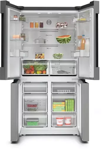 [KFN96VPEAG] Bosch S/Steel 4-Door American Style Fridge Freezer | French Door