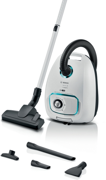 Bosch Series 4 Bagged Vacuum Cleaner Prohygienic | White