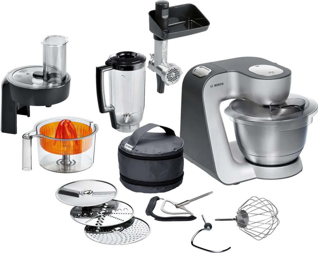 Bosch Series 4 Kitchen Mixer Machine & Stand 1000w Silver/Anthracite
