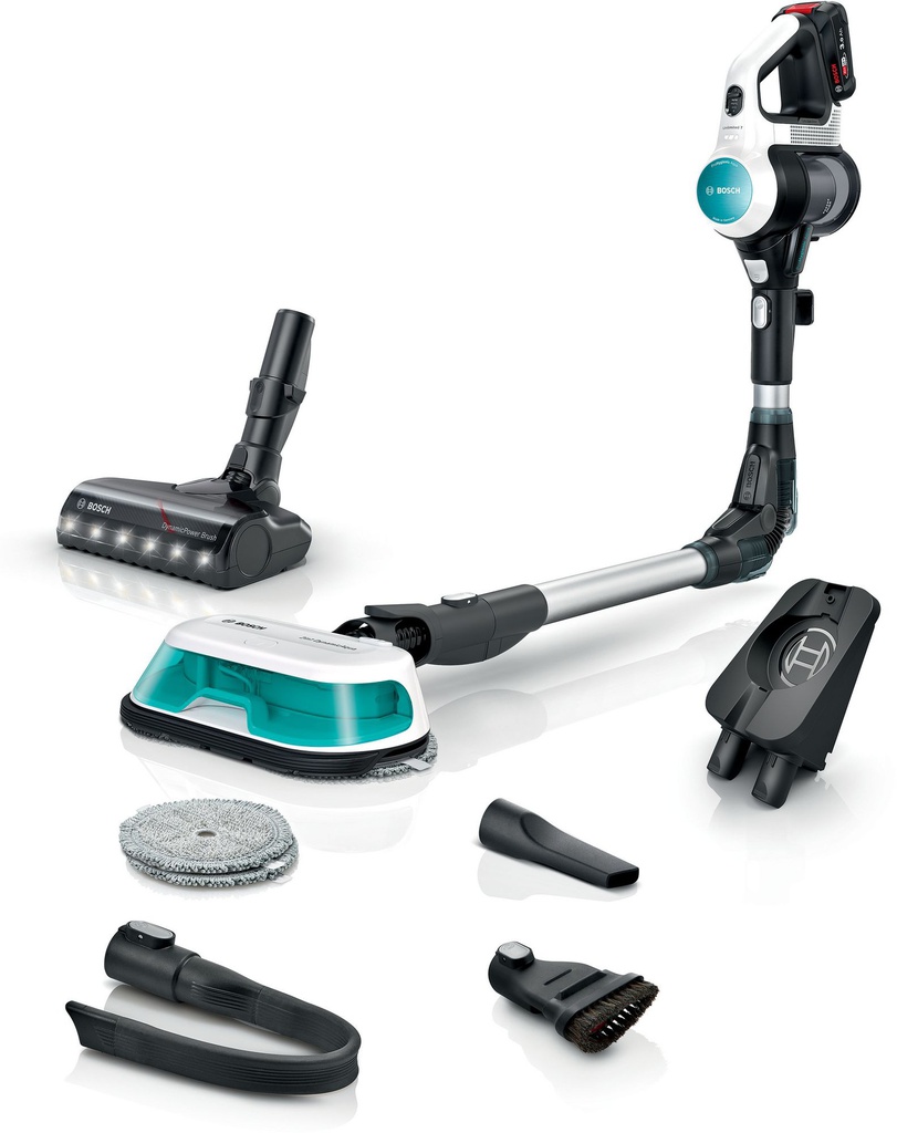 Bosch Unlimited 7 Aqua Cordless Rechargeable Stick Vacuum Cleaner | Mopping
