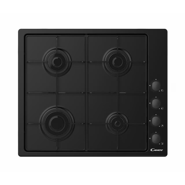 Candy Black 4 Ring Gas Hob