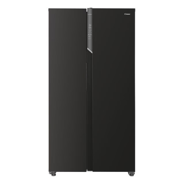 [CHSBSV 5172EBKN] Candy Black Plain Door American Style Fridge Freezer