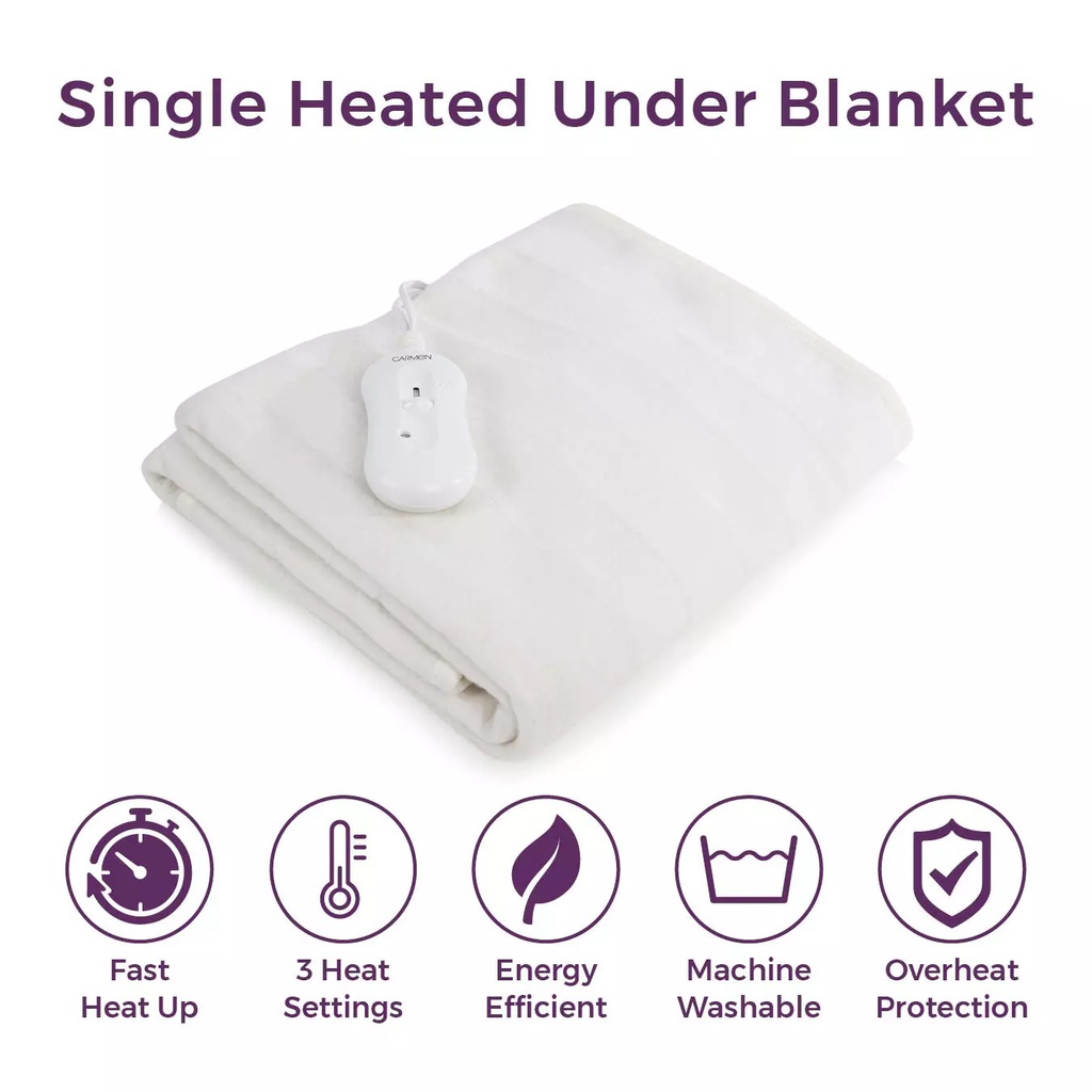 [C81192] Carmen Single Electric Heated Under Blanket