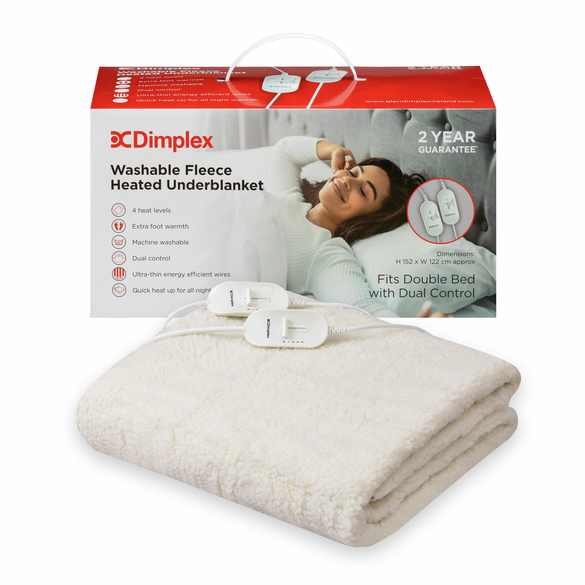 [DFB2003] Dimplex Double Fleece Heated Electric Under Blanket | Dual Control