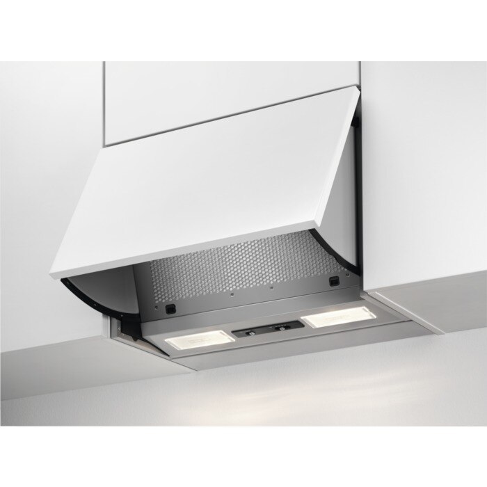 [LFE216S] Electrolux 60cm Silver Integrated Cooker Hood Incl Charcoal Filter
