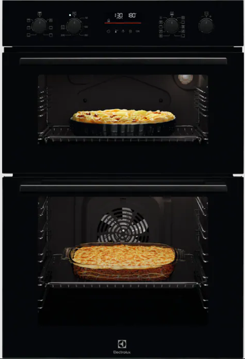 [EDFDC46K] Electrolux Black Built In Double Oven c/w Catalytic Liners