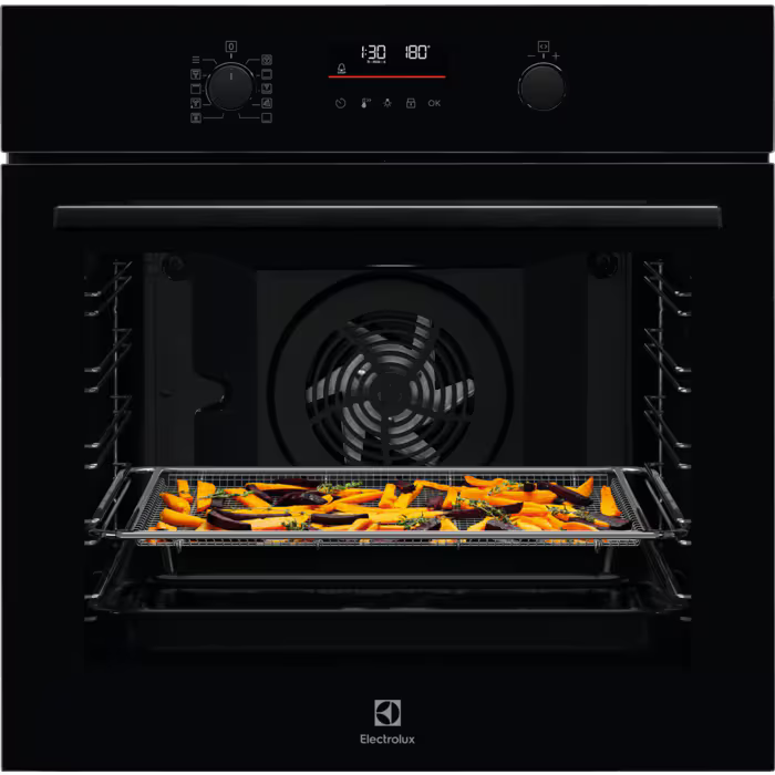 [EOM6P46K] Electrolux Black Pyroclean Single Oven with Air Fry