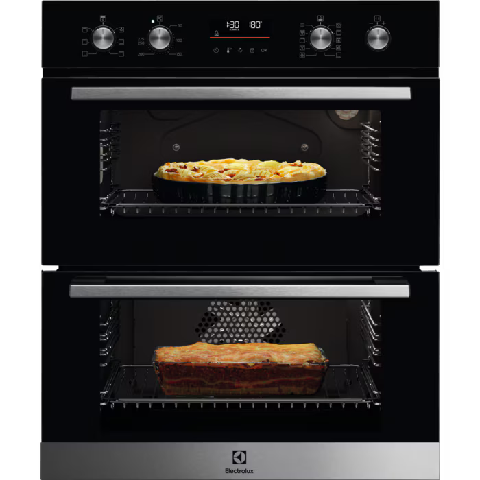 [EDFDC46UX] Electrolux S/Steel Built Under Counter Double Oven c/w Catalytic Liners