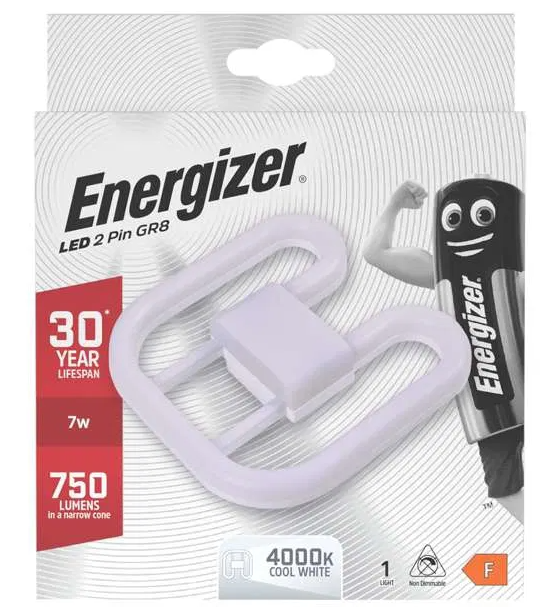 [S30400] Energizer LED 7w 2D 2Pin Tube (16w Flourescent Replacement)