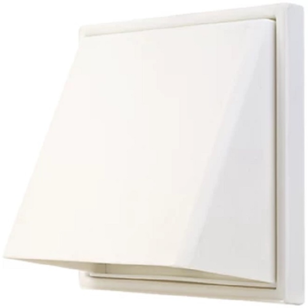 External Single Flap Square Vent | White