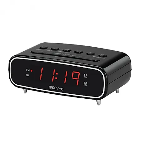 [GV-CR05-BK] Groov-e 'Rise' Alarm Clock Radio | Black