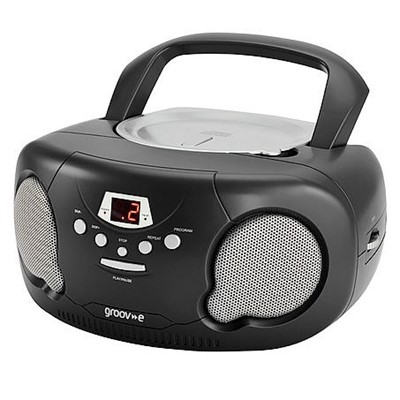 [GVPS733BK] Groov-e Portable CD Radio Boombox | Black