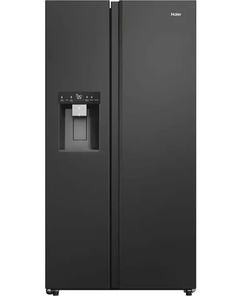 [HSW59F18EIPT(UK)] Haier American side by side plumbed ice and water, slate black