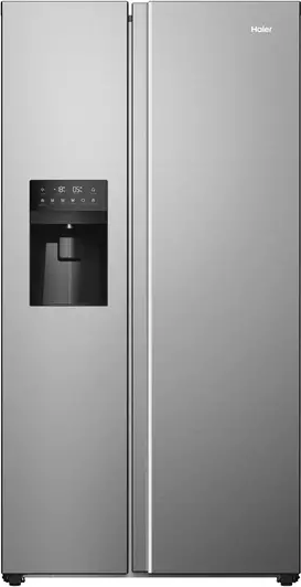 [HSR5918DIMP(UK)] Haier S/Steel American Style Fridge Freezer | Ice & Water Dispenser
