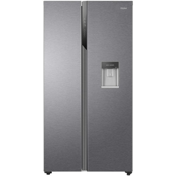 [HSR3918EWPG] Haier S/Steel American Style Fridge Freezer |Water Dispenser