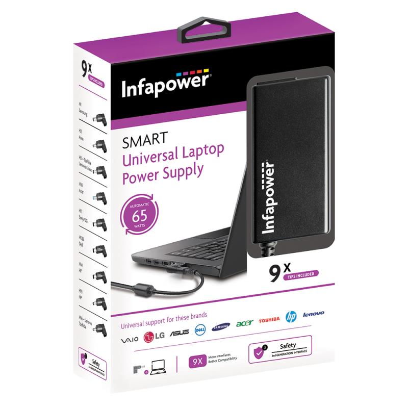 Infapower 65w Universal Laptop Power Supply