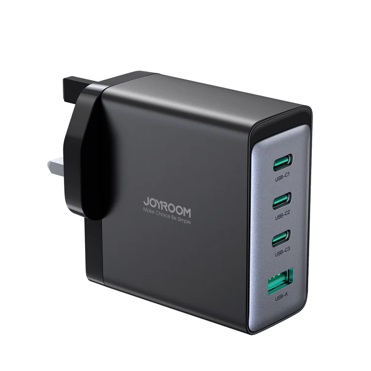 [JR-TCG04UK] JoyRoom 100w 4 x USB (3C+1A) Ultra Fast Charger Kit | Black