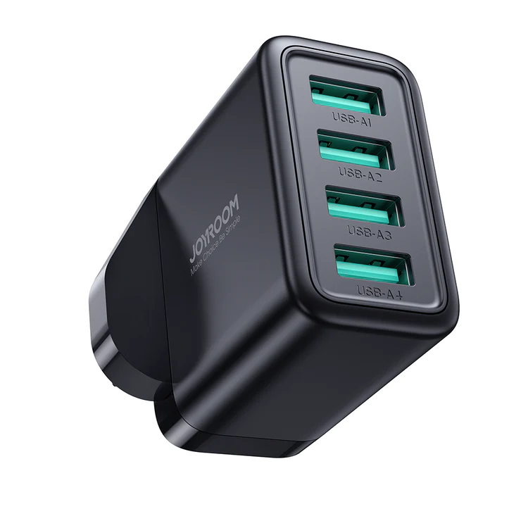 JoyRoom 4 x USB-A Fast Charger | Black