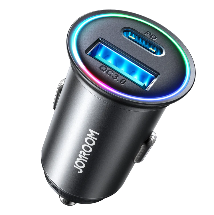 JoyRoom 60w Car Dual USB A&C Port Fast Charger