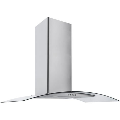 [LA-90-ARTIS-CVD-SS] Luxair 90cm Curved Glass S/Steel Chimney Hood