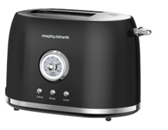 [980603] Morphy Richards Colour Boutique Graphite Matt Steel 2 Slice Toaster