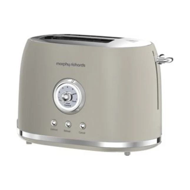[980600] Morphy Richards Colour Boutique Matt Steel 2 Slice Toaster | Porcini Mushroom