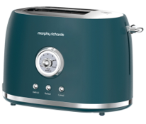 Morphy Richards Colour Boutique Matt Steel 2 Slice Toaster | Teal Green