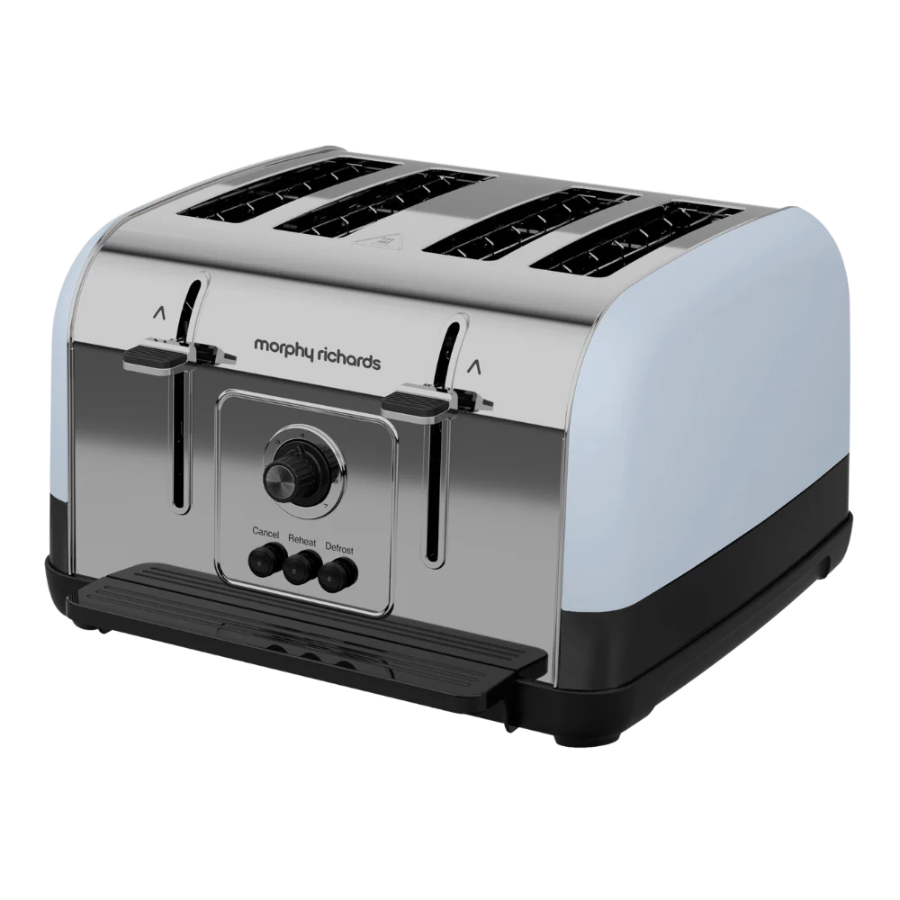 [240136] Morphy Richards Venture Duck Egg Blue 4 Slice Toaster