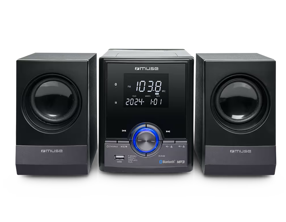[M-38BT] Muse Digital Micro CD HiFi System | Black