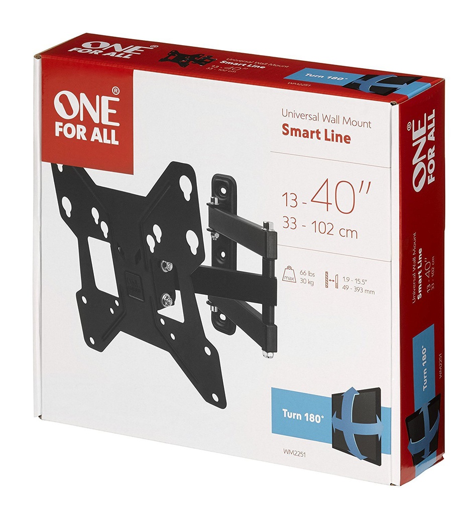 One For All 13" - 43" Double Arm TV Wall Bracket